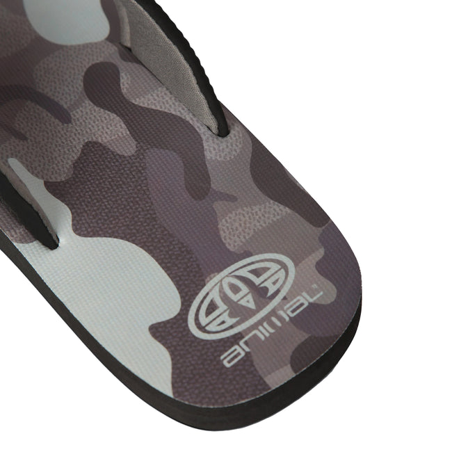 Medium Grey - Pack Shot - Animal Mens Jekyl Recycled Flip Flops