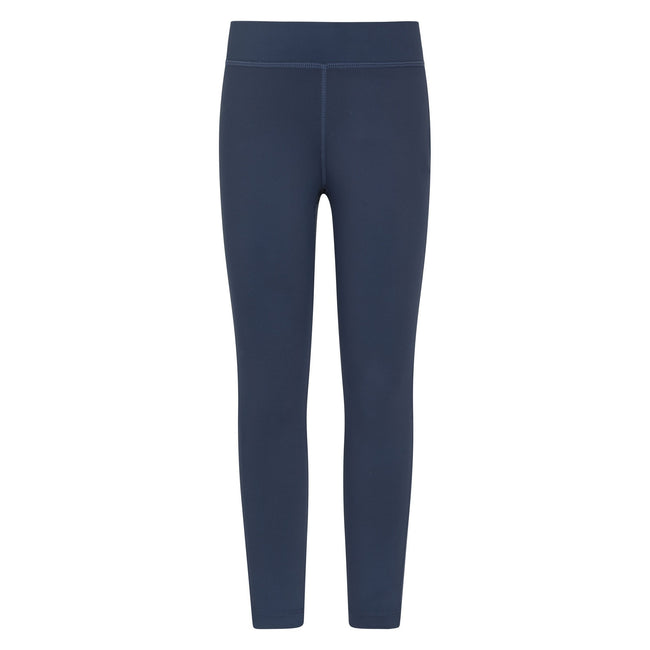 Navy - Front - Mountain Warehouse Girls Flick Flack Soft Touch Leggings