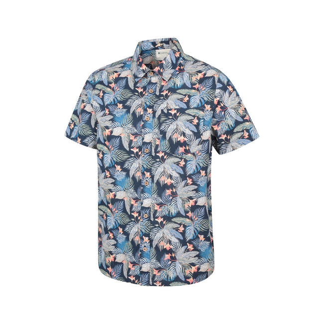 Blue - Lifestyle - Mountain Warehouse Mens Tropical Short-Sleeved Shirt