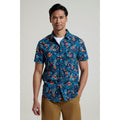 Navy - Front - Mountain Warehouse Mens Tropical Short-Sleeved Shirt