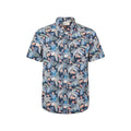 Blue - Front - Mountain Warehouse Mens Tropical Short-Sleeved Shirt