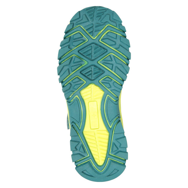 Green - Close up - Mountain Warehouse Childrens-Kids Active Softshell Waterproof Walking Shoes