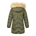 Dark Khaki - Back - Mountain Warehouse Childrens-Kids Galaxy Water Resistant Padded Jacket