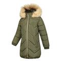 Dark Khaki - Side - Mountain Warehouse Childrens-Kids Galaxy Water Resistant Padded Jacket