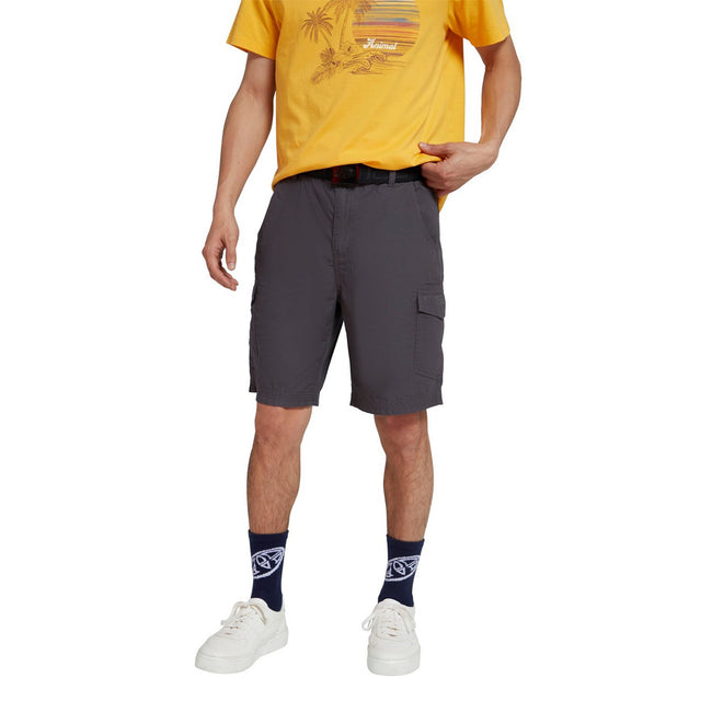Black - Front - Animal Mens Haze Organic Cargo Shorts