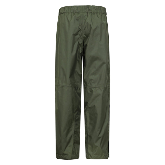 Khaki Green - Back - Mountain Warehouse Childrens-Kids Spray II Waterproof Over Trousers