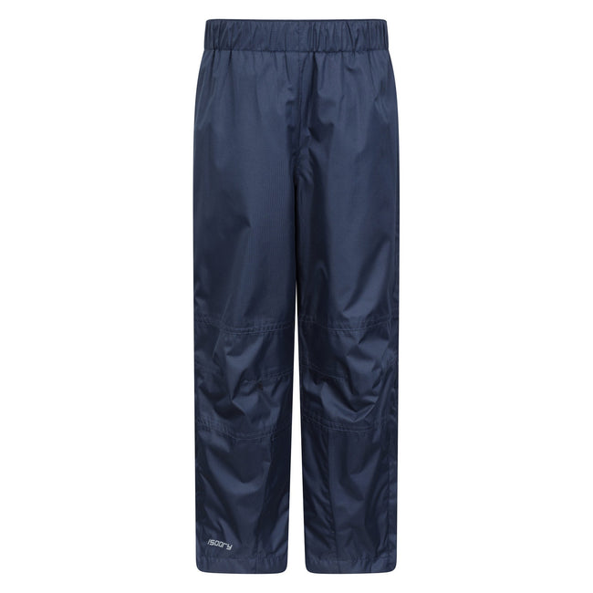 Navy - Front - Mountain Warehouse Childrens-Kids Spray II Waterproof Over Trousers