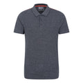 Navy - Front - Mountain Warehouse Mens Cordyline Textured Polo Shirt