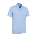 Pale Blue - Side - Mountain Warehouse Mens Cordyline Textured Polo Shirt