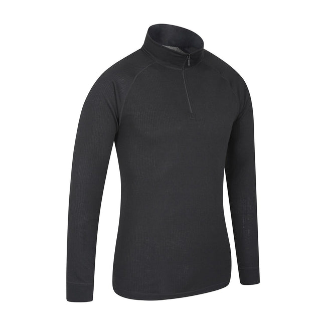 Black - Back - Mountain Warehouse Mens Talus Base Layer Top (Pack of 2)