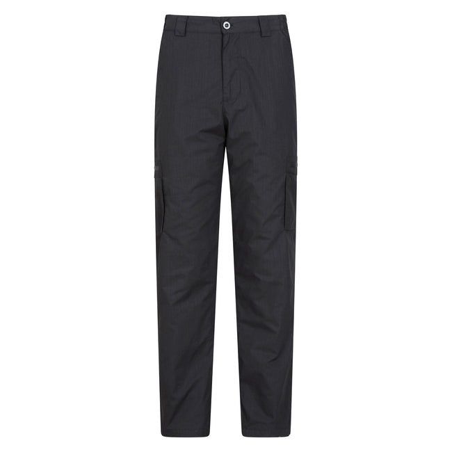 Jet Black - Front - Mountain Warehouse Mens Trek II Regular Winter Trousers