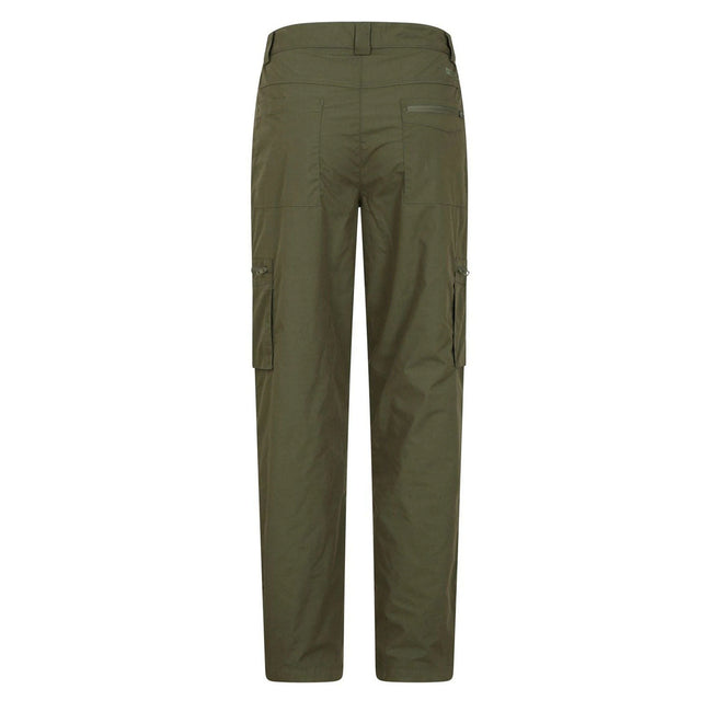 Khaki Green - Back - Mountain Warehouse Mens Trek II Regular Winter Trousers