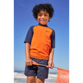 Burnt Orange - Front - Mountain Warehouse Childrens-Kids Sun Protective Short-Sleeved Swim Vest