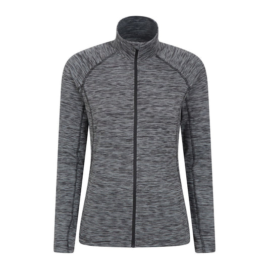 Black - Front - Mountain Warehouse Womens-Ladies Bend & Stretch Full Zip Midlayer