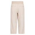 Beige - Back - Mountain Warehouse Womens-Ladies Skye Linen Blend Capri