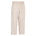 Beige - Side - Mountain Warehouse Womens-Ladies Skye Linen Blend Capri