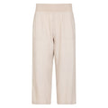 Beige - Front - Mountain Warehouse Womens-Ladies Skye Linen Blend Capri