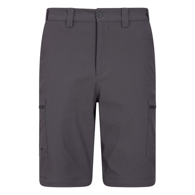 Grey - Pack Shot - Mountain Warehouse Mens Trek Stretch Convertible Trousers