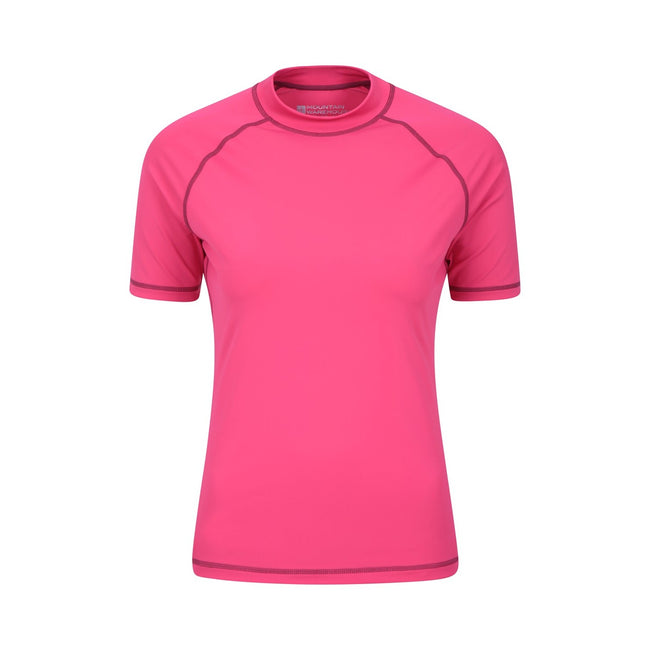 Black-Pink - Back - Mountain Warehouse Womens-Ladies UV Protection Rash Guard (Pack of 2)