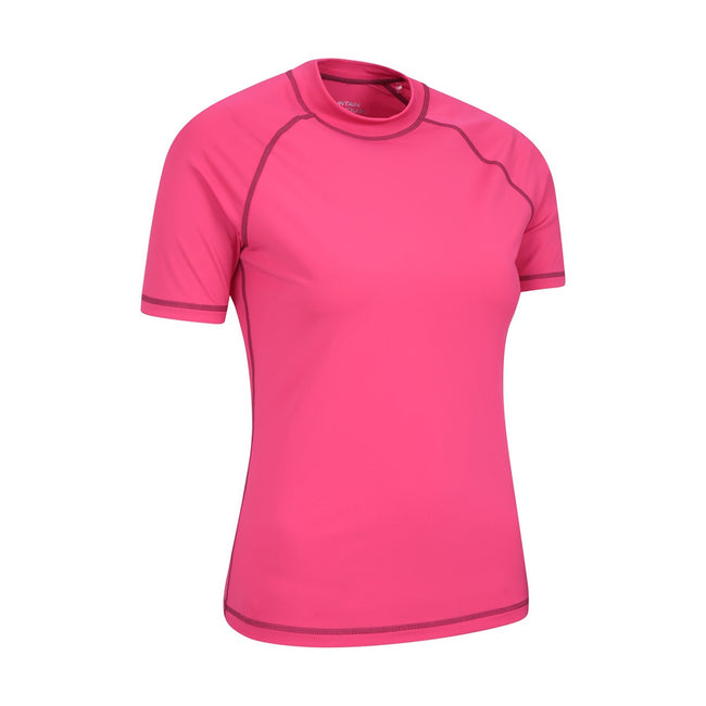 Black-Pink - Side - Mountain Warehouse Womens-Ladies UV Protection Rash Guard (Pack of 2)