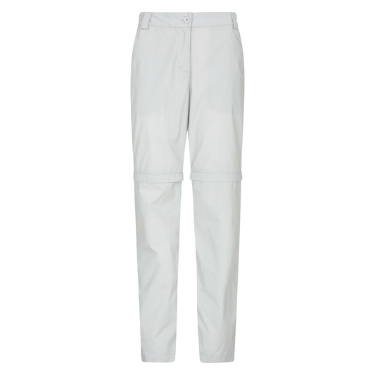 Light Grey - Front - Mountain Warehouse Womens-Ladies Quest Zip-Off Hiking Trousers