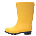 Mustard - Side - Mountain Warehouse Childrens-Kids Plain Wellington Boots
