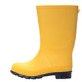 Yellow - Side - Mountain Warehouse Childrens-Kids Plain Wellington Boots