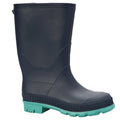 Navy - Front - Mountain Warehouse Childrens-Kids Plain Wellington Boots