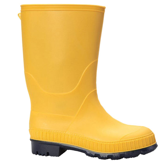 Mustard - Front - Mountain Warehouse Childrens-Kids Plain Wellington Boots