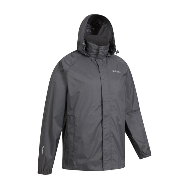 Grey - Pack Shot - Mountain Warehouse Mens Pakka II Waterproof Jacket