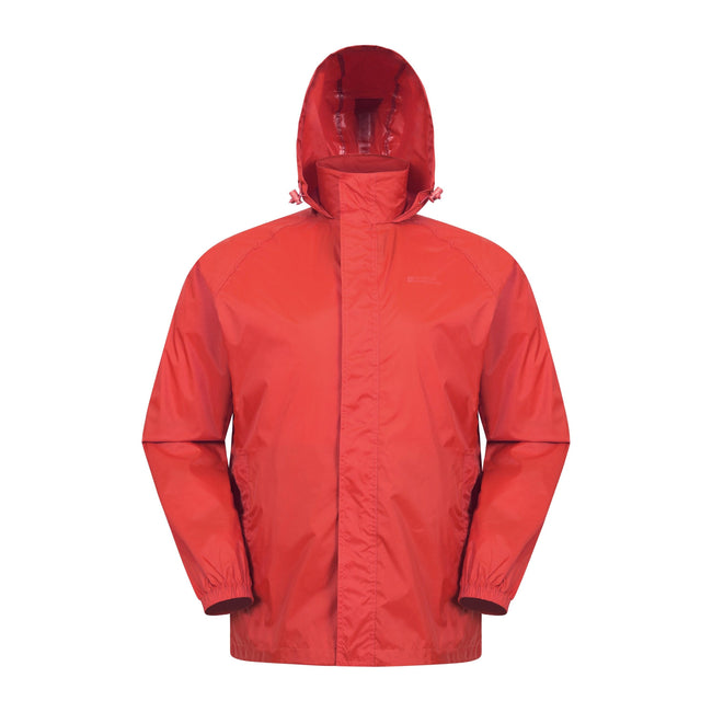Red - Front - Mountain Warehouse Mens Pakka II Waterproof Jacket