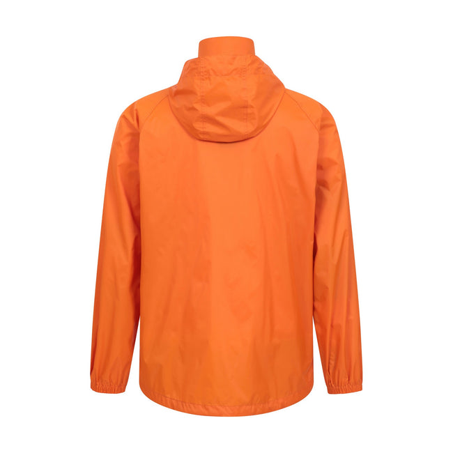 Orange - Back - Mountain Warehouse Mens Pakka II Waterproof Jacket