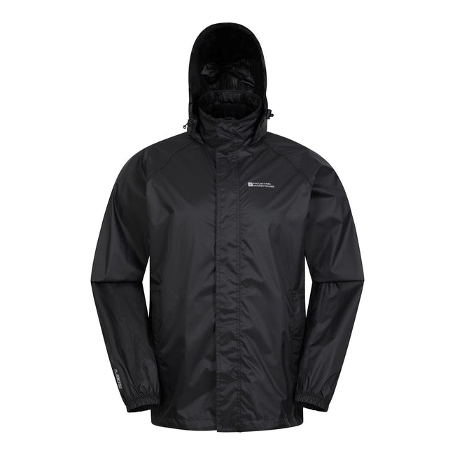 Black - Front - Mountain Warehouse Mens Pakka II Waterproof Jacket