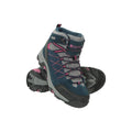 Navy - Back - Mountain Warehouse Womens-Ladies Rapid Waterproof Suede Walking Boots