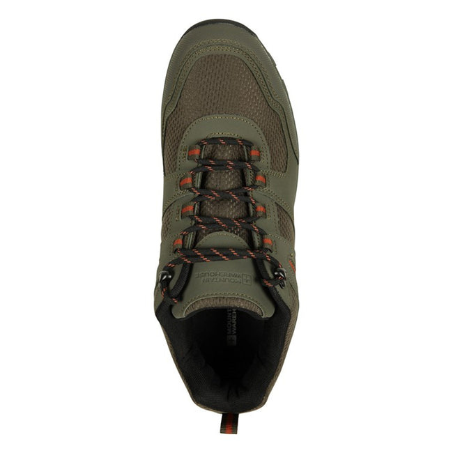Khaki Green - Pack Shot - Mountain Warehouse Mens Mcleod Outdoor Wide Walking Shoes