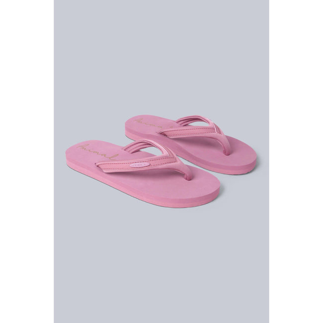 Dark Pink - Front - Animal Womens-Ladies Swish Recycled Flip Flops