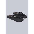 Black - Front - Animal Womens-Ladies Swish Recycled Flip Flops