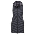 Black - Pack Shot - Mountain Warehouse Womens-Ladies Florence Padded Long Gilet