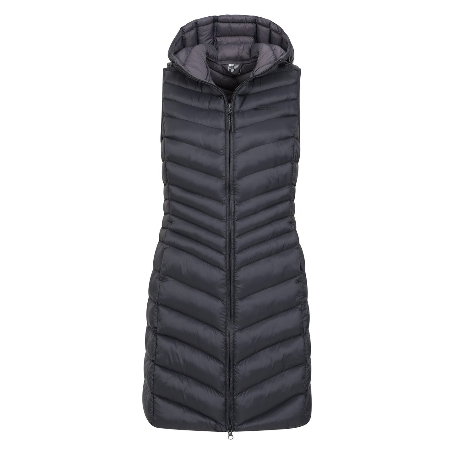Black - Pack Shot - Mountain Warehouse Womens-Ladies Florence Padded Long Gilet