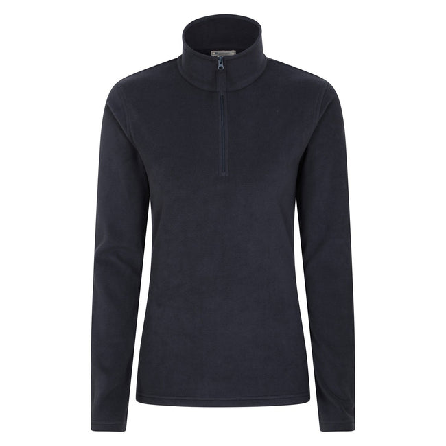 Navy - Front - Mountain Warehouse Womens-Ladies Camber Half Zip Fleece Top