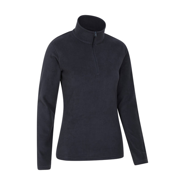 Navy - Back - Mountain Warehouse Womens-Ladies Camber Half Zip Fleece Top