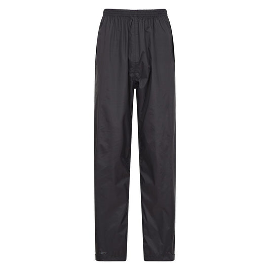 Black - Front - Mountain Warehouse Mens Pakka Waterproof Over Trousers
