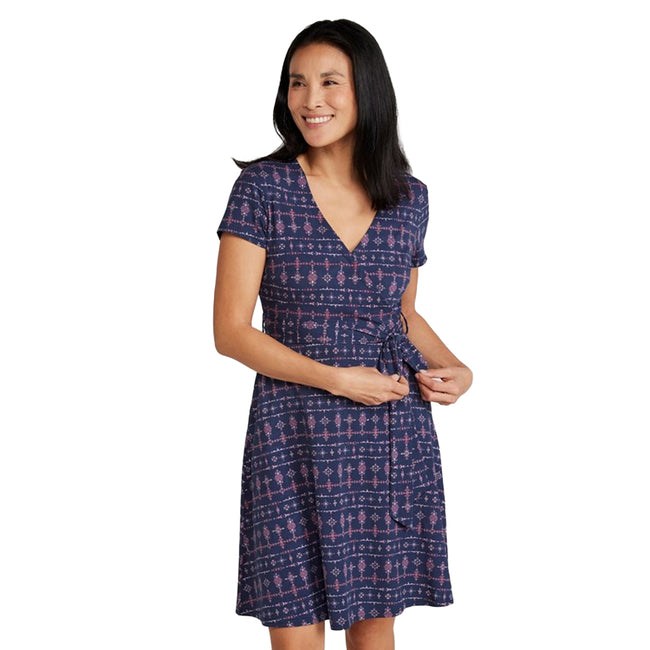 Indigo - Front - Mountain Warehouse Womens-Ladies Santorini Daisy Jersey UV Protection Dress