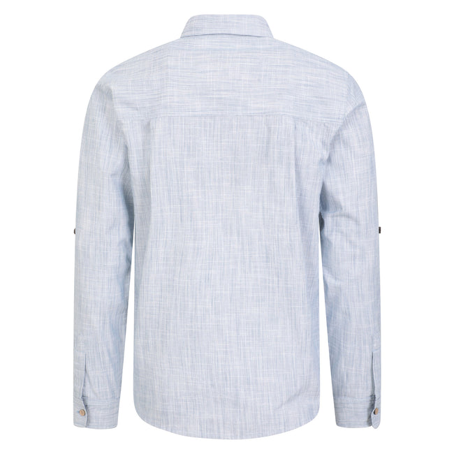 Denim - Back - Mountain Warehouse Mens Coconut Textured Long-Sleeved Shirt