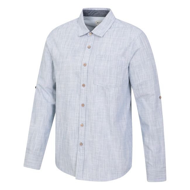 Denim - Side - Mountain Warehouse Mens Coconut Textured Long-Sleeved Shirt