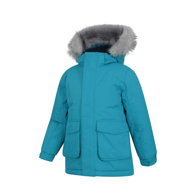 Petrol - Lifestyle - Mountain Warehouse Childrens-Kids Ranger Logo Water Resistant Jacket
