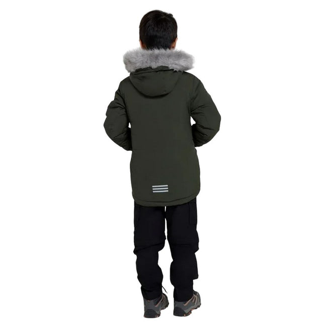Green - Back - Mountain Warehouse Childrens-Kids Ranger Logo Water Resistant Jacket