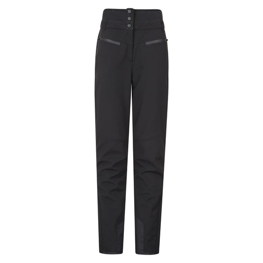 Black - Front - Mountain Warehouse Womens-Ladies Avalanche RECCO High Waist Ski Trousers