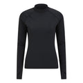 Jet Black - Front - Mountain Warehouse Womens-Ladies Long-Sleeved Rash Guard