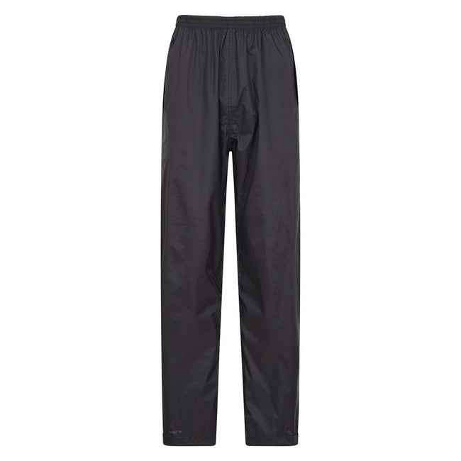Black - Front - Mountain Warehouse Mens Pakka Waterproof Over Trousers